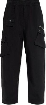Ganni Cargo Broek - Dames - Wijde Broeken - Zwart - S - Polyester - Broeken