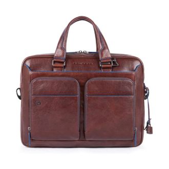 Piquadro Laptop Bags & Cases, male, Brown, Size: ONE SIZE Blue Square Cartella