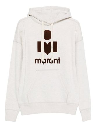 Isabel Marant logo-detail hoodie - Neutrals