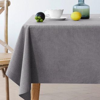 OEM Mantel Rectangular Lino, 110 X 160 Cm, Resistente Manchas E Impermeable, Caracter&iacute;sticas: Ultrasuave, Sin Arrugas Material Natural. (gris Oscuro)