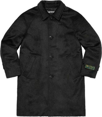 SUPREME Alpaca Overcoat Black SUP-FW21-336