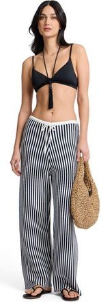 Onia Fisherman Drawstring Pant in Noir Navy/white at Nordstrom, Size X-Small