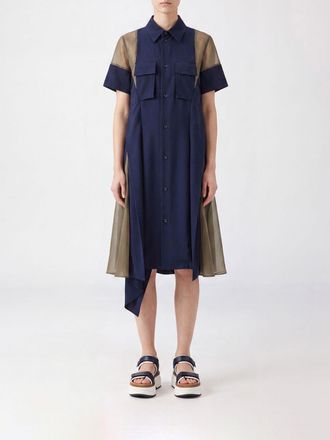 sacai Abito chemisier in misto cotone