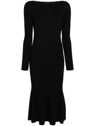 Pinko Ribgebreide jurk - Zwart