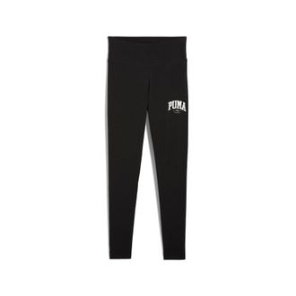 Puma Leggings PUMA SQUAD HIGH-WAIST LEGGINGS, Damen, Gr. XS, N-Gr, schwarz (puma schwarz), Jersey, Obermaterial: 95% Baumwolle, 5% Elasthan, bedruckt, schm