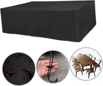 OEM Funda Para Muebles De Jardin - Tejido Oxford 210d - Impermeable Y Transpirable - 215 X 135 X 75 Cm - Negro - 1 Unidad