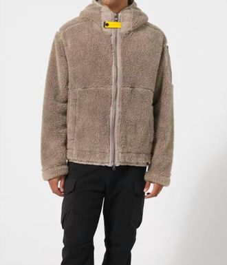 Parajumpers Camaglio Curly Fleece Hoodie In Mastic