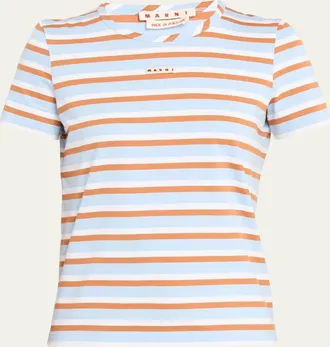 Marni Striped Cotton Short-Sleeve T-Shirt