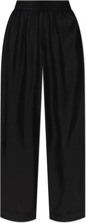 Lisa Yang Zijden Loose-Fit Broek - Dames - Straight fit broeken - Zwart - M - Broeken