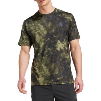 adidas Train Essentials Camo T-Shirt in Olive Strata at Nordstrom Rack, Size X-Large