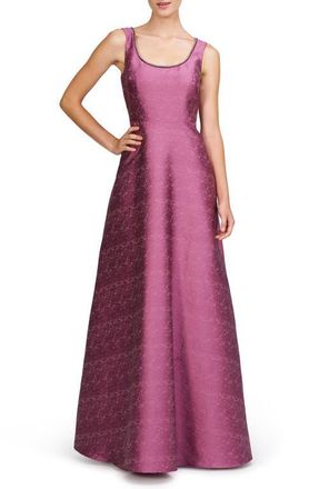 Kay Unger Penelope Embellished Neck Gown in Berry Sorbet at Nordstrom, Size 6