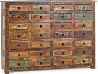 Giner&Colomer Aparador 28 cajones en madera reciclada fabricado a mano