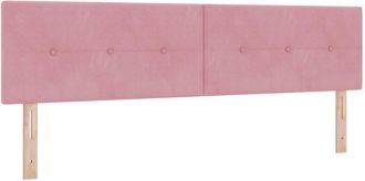 vidaXL Cabecero Montaje En La Pared Manual Rosa 180 Cm Terciopelo Vidaxl