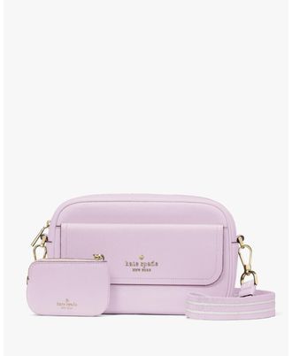 Kate Spade New York Womens Rosie Pebbled Leather Small Flap Camera Bag - Purple - One Size