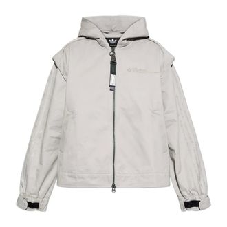 adidas Jassen, Heren, Grijs, M, Katoen, Racing Zip Up Jacket