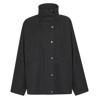 Toteme Black Batwing Sleeve Coat - female - Tot&ecirc;Me - Light Jackets - Black - S - Jackets
