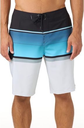 O'Neill Lennox Stripe Board Shorts in Fog at Nordstrom Rack, Size 40