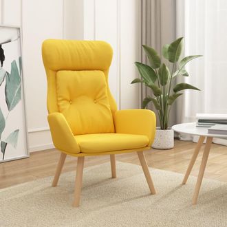 vidaXL Sill&oacute;n De Relax De Tela Amarillo Mostaza Vidaxl