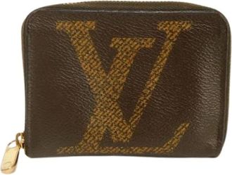 Louis Vuitton Pre-owned Wallets, female, Brown, Size: ONE SIZE Pre-owned Zippy Coin Purse Monogram Giant Leather Coin Case