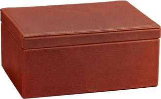 Graphic Image Medium Leather Box in Cognac at Nordstrom