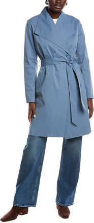 Ellen Tracy Gab Classic Long Trench Coat