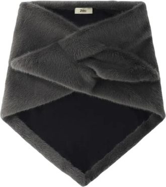Herno Sjaal van Lady Alternatieve Bont - Dames - Wintersjaals - Grijs - ONE Size - Katoen - Accessoires