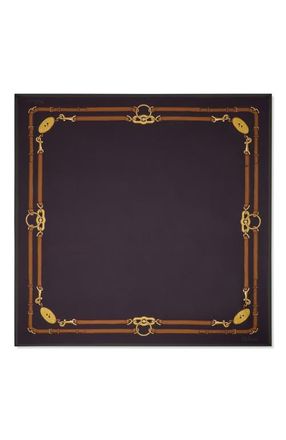 Mulberry Square Scarf - Belted Boarder in Deep Aubergine at Nordstrom