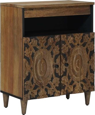 vidaXL Aparador Marr&oacute;n 60 X 33 X 75 Cm Madera De Mango Maciza Vidaxl