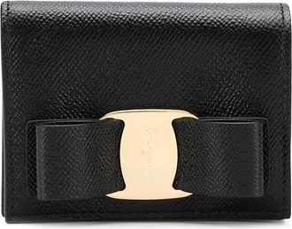 Ferragamo Vara Bow Hammered Leather Wallet