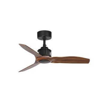 Netlighting Just Fan Black Wood ceiling fan with DC motor 3 Blades 81cm