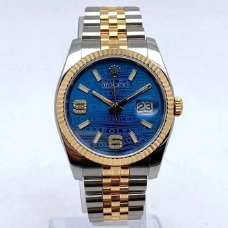 Rolex Pre-owned Rolex Rolex Datejust Automatic Chronometer Diamond Blue Dial Unisex Watch 116233 BLDJ