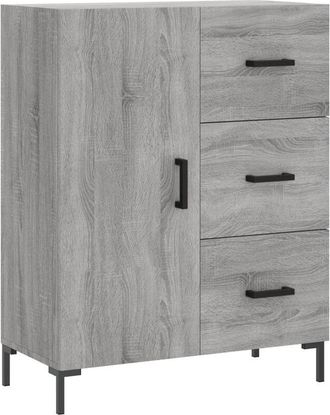 vidaXL Sideboard Grey Sonoma 69.5x34x90 cm Engineered Wood Vidaxl
