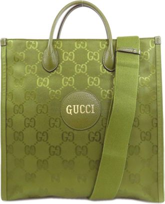 Gucci Green Nylon Tote Bag (Pre-Owned)