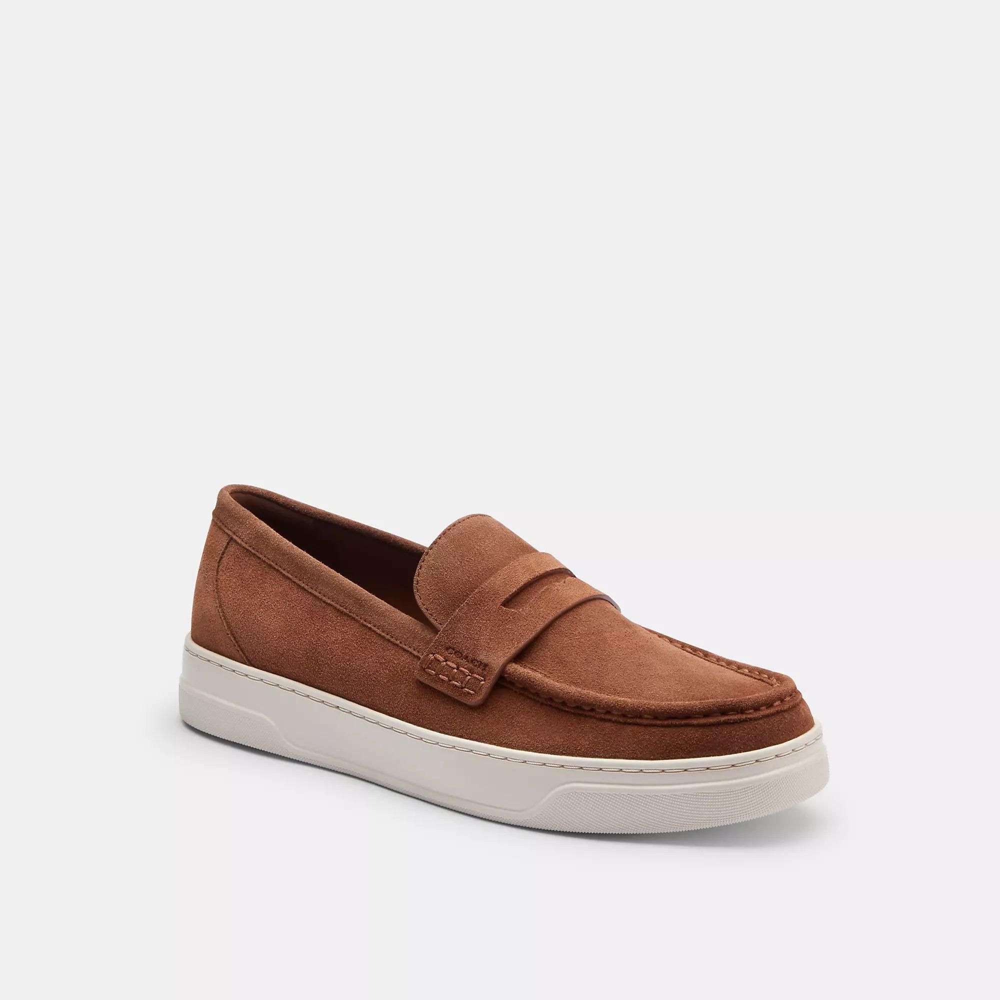 Coach Dark Brown Men\'s Leather Slip-Ons Amazon.com | COACH Men main image 2
