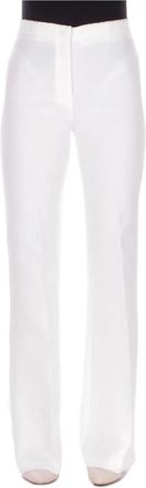 Pinko Wijde Broeken - Dames - Wijde Broeken - Wit - L - Polyester - Broeken