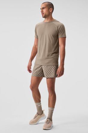 Alo | Triumph Raglan T-Shirt in Gravel, Size: Medium