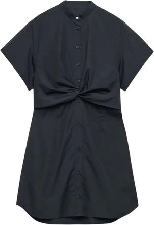 Rag & Bone Gretchen twist-front shirt dress - Black