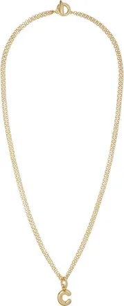 Roxanne Assoulin The Puffy Initial Pendant Necklace in Gold C at Nordstrom