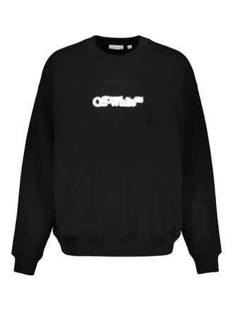Off-white logo-print crew-neck sweatshirt - men - Cotton - S - Black