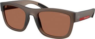 Prada PS 01ZSF Asian Fit 29F50A Mens Sunglasses Brown Size 56