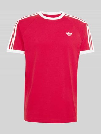 adidas Originals Regular Fit T-Shirt aus reiner Baumwolle mit Logo-Stitching in Bordeaux, Gr&ouml;&szlig;e XXL