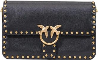 Pinko Love One Slouchy MN. Studs SMA - - Bags - Donna - Nero - ONE SIZE