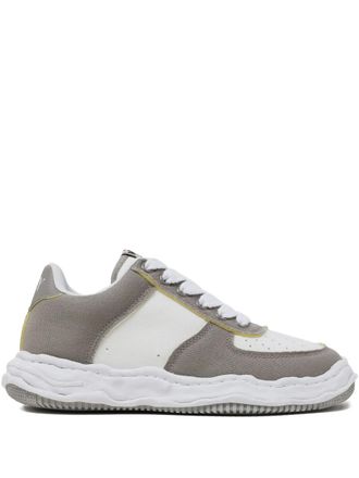 Miharayasuhiro Wayne panelled wave-sole sneakers - men - Cotton/Rubber/Fabric - 41 - Neutrals