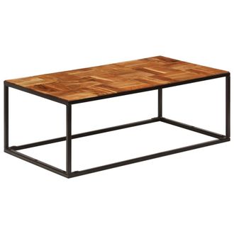 vidaXL Tavolino 110x60x40 Cm In Legno Massello Di Acacia E Acciaio - Vidaxl
