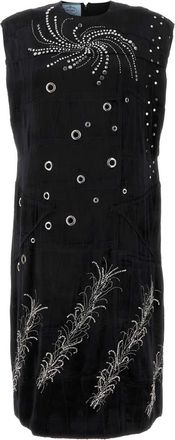 Prada Zwarte Fluwelen Jurk