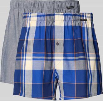 Schiesser Boxershorts mit elastischem Bund im 2er-Pack in Marine, Gr&ouml;&szlig;e XXL