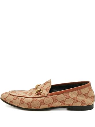 Gucci Jordaan GG canvas horsebit loafers - Toni neutri