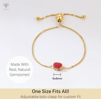 MAX + STONE 18K Gold Over Sterling Silver Gemstone Bracelets 8 Inches