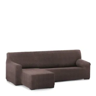 Eysa Funda sof&aacute; chaise longue el&aacute;stica izquierda b/c marr&oacute;n 250 - 360 cm
