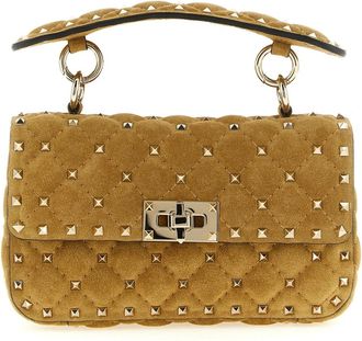 Valentino Garavani Rockstud Spike Small Shoulder Bag - Dames - Handtassen - Bruin - ONE Size - Leer - Tassen